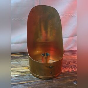 Vintage MCM Copper Reflective Candle Holder